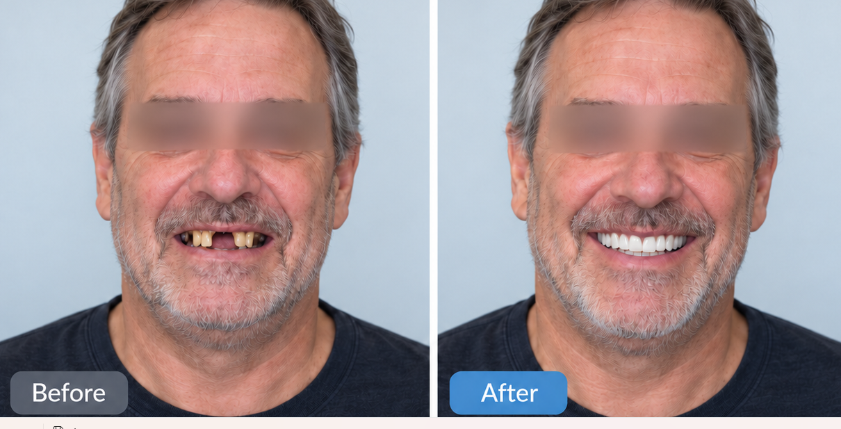 All-on-X Implant Upper — Dr. Seera patient result